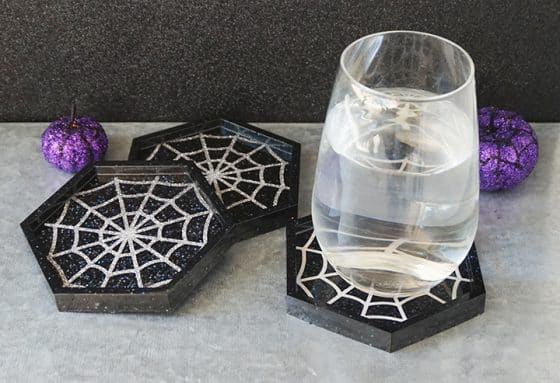 Resin Spiderweb Coasters