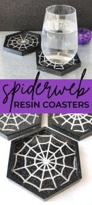 spiderweb resin coasters