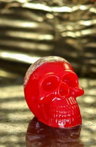 light up skull made with deep pour epoxy