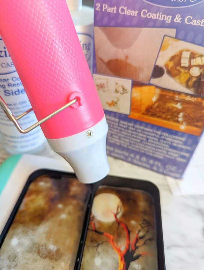 remove bubbles heat gun Resin Crafts Blog