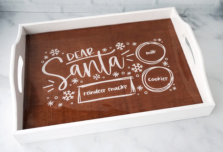 Dear Santa DIY Resin Christmas Cookie Tray
