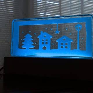 Light Up Resin Christmas Village