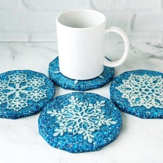 How to Make Epoxy Snowflake Coasters