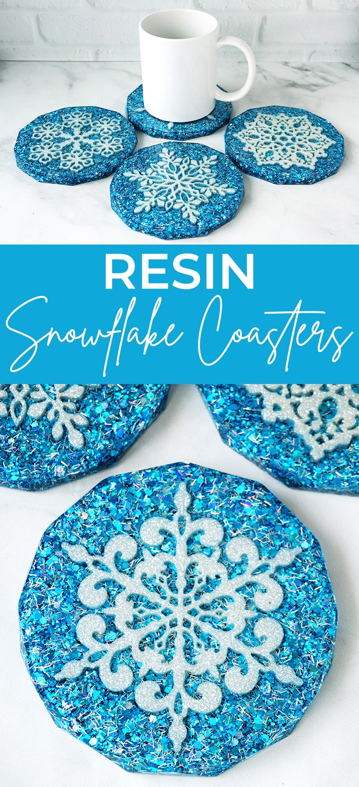 How to make resin snowflake coasters via @resincraftsblog
