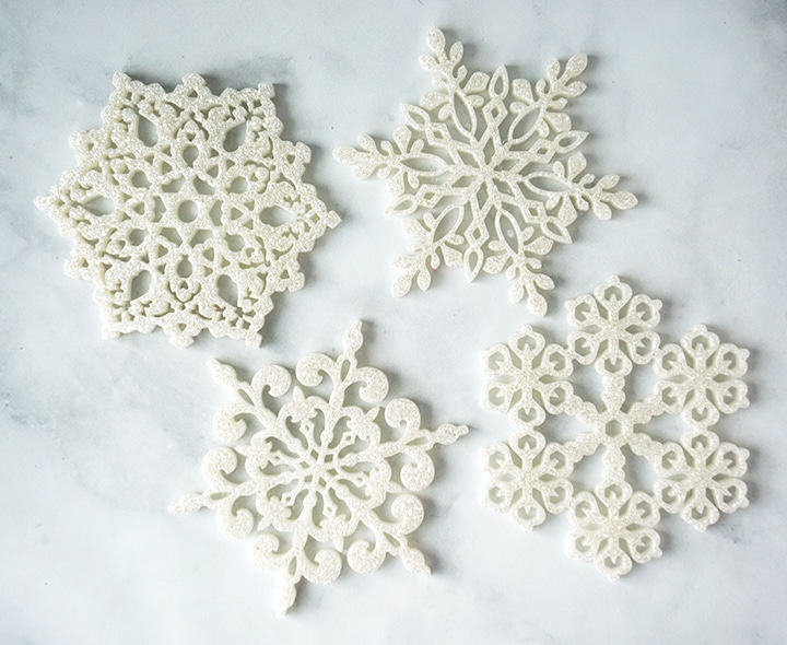 White PolyColor Resin Snowflakes