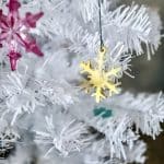 resin snowflakes on the tree