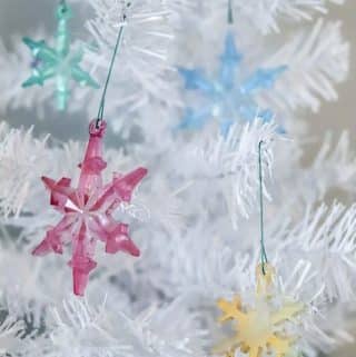 colorful resin snowflakes