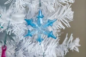 blue resin snowflakes