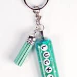 glitter epoxy keychain