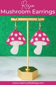 resin mushroom earrings