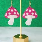 resin mushroom earrings