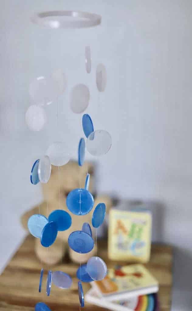 hanging close up pic of epoxy resin baby mobile