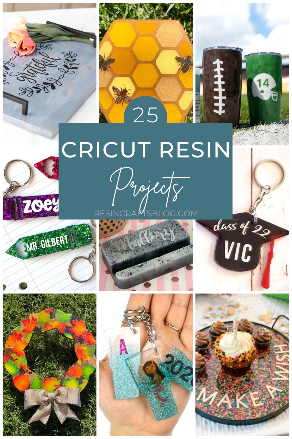 25 Easy Cricut and Resin Projects + HUGE Cricut Maker 3 and Epoxy Bundle Giveaway! via @resincraftsblog