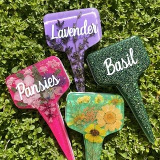 How to Make Floral Resin Garden Markers