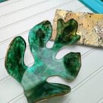 leaf shaped resin bowl