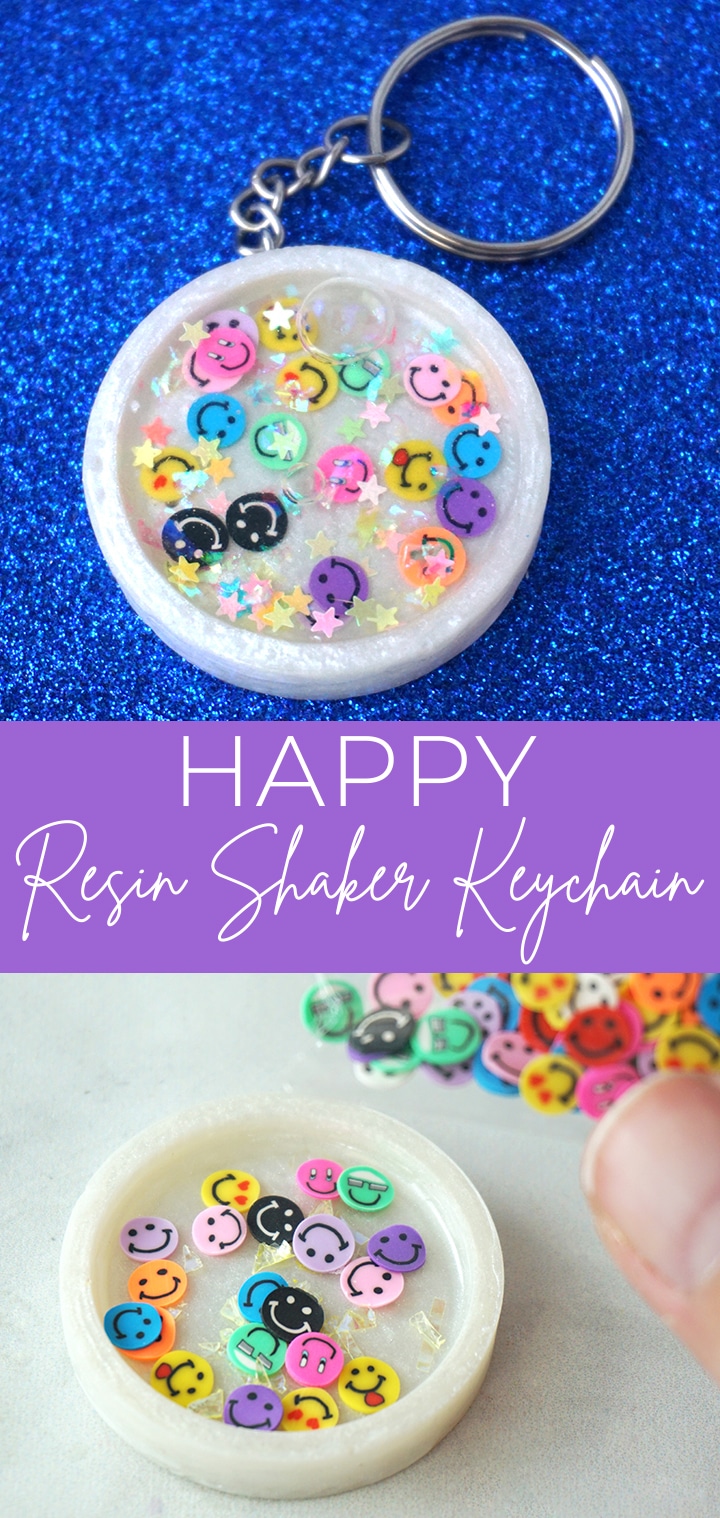 Resin Shaker keychain with UV Resin via @resincraftsblog