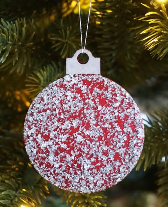 Dark Red Foil Ornament